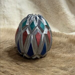Colorful Geometric Decorative Egg Hand Painted